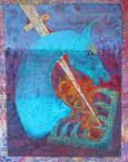 abstract_stjoris en de draak_90x64cm